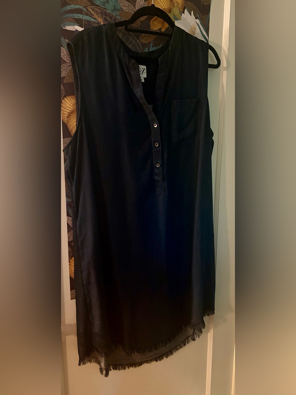 Nic & Zoe Denim Dress Frayed Hem